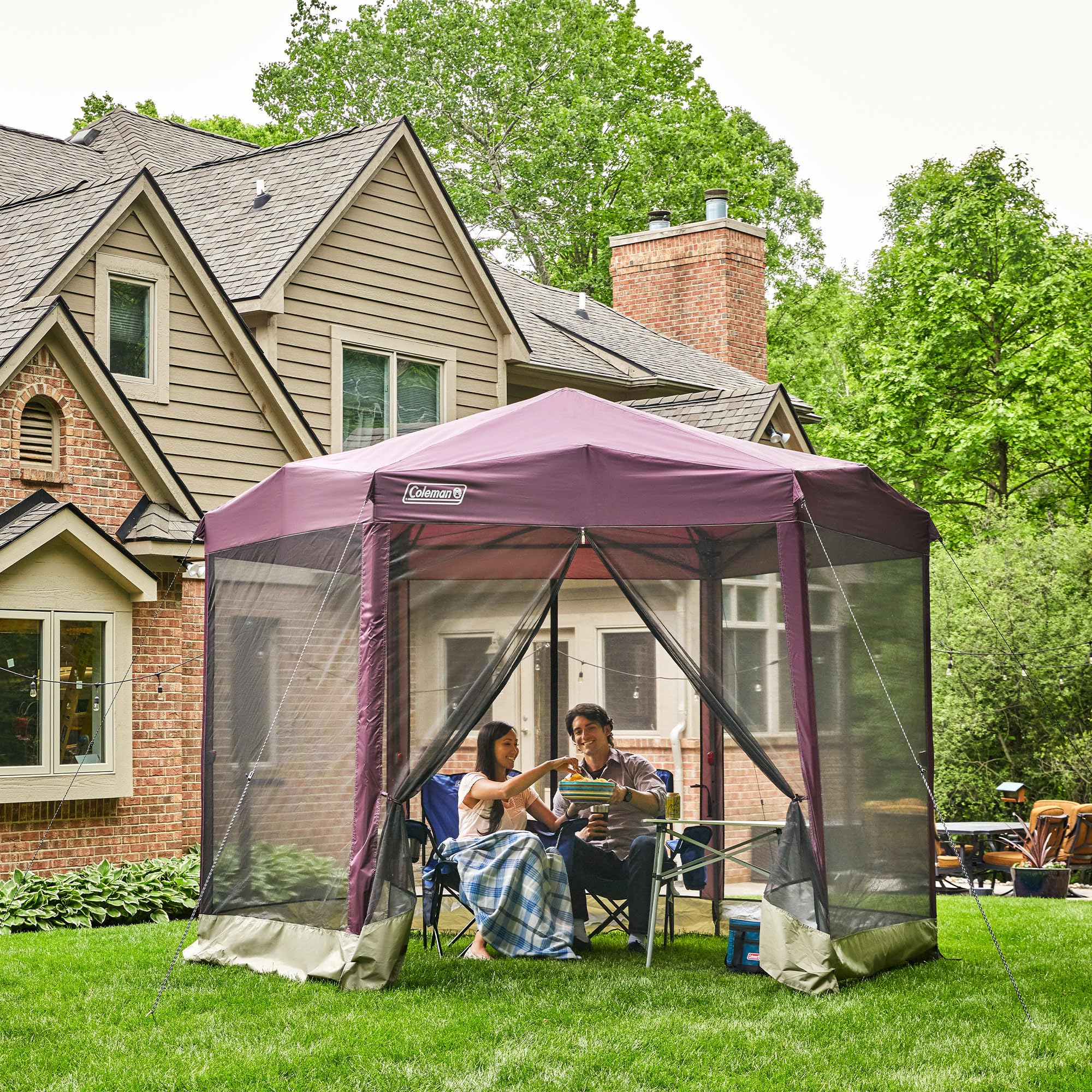 Amazon.com: Sh Party for Screen Mesh リンゴりら専用　Coleman Coleman Instant with Tent Canopy Screened Skylodge テント・タープ